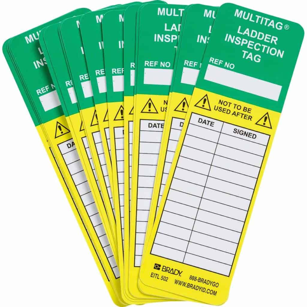 a stack of scafftag inserts