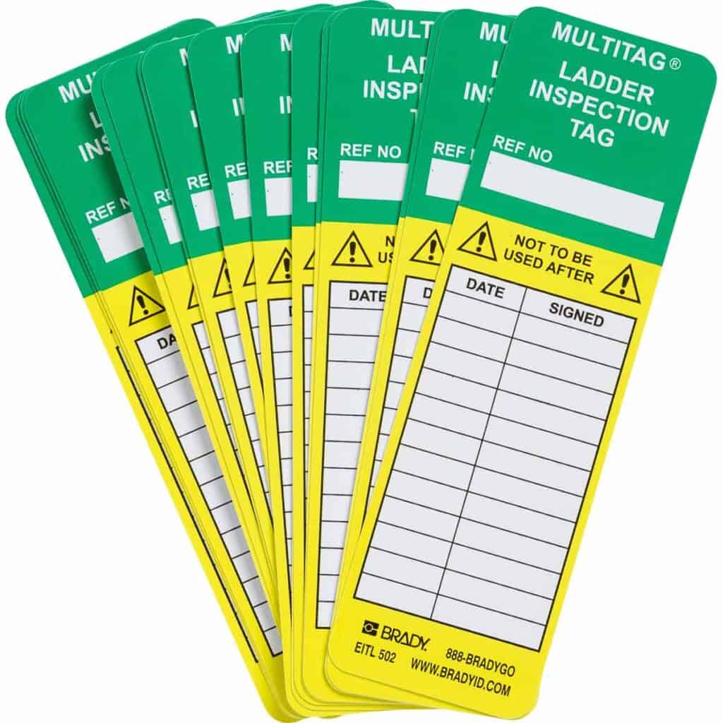 a stack of scafftag inserts