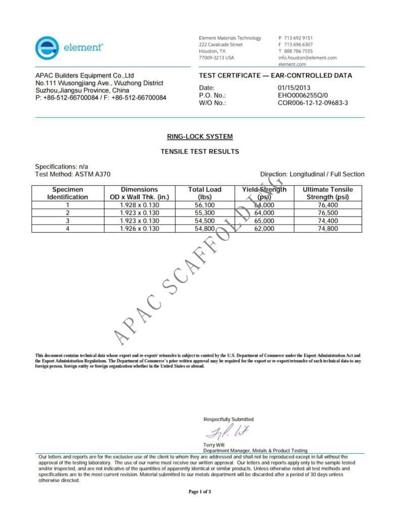Ringlock-Scaffold-Certificates