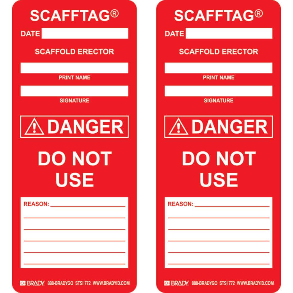 SCAFFOLD TAG INSERTS RED