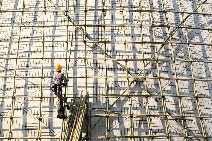 bamboo scaffolding application